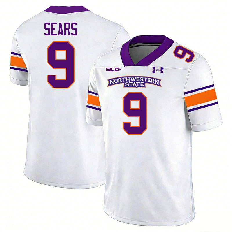 Northwestern State Demons #9 Danny Sears College Football Jerseys,Uniforms Stitched-White